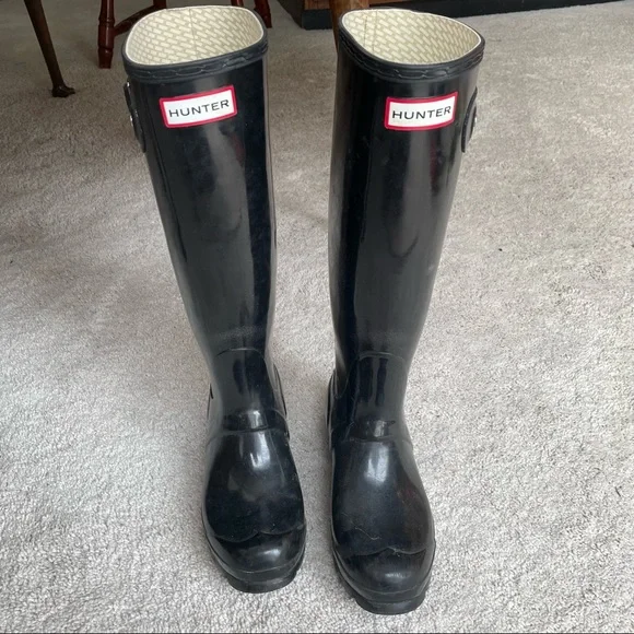 Hunter Shoes Black Hunter Boots Tall Poshmark